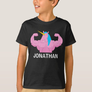 T-shirt Licorne Nom Personnalisé, Cadeau Drôle Pour Garçon