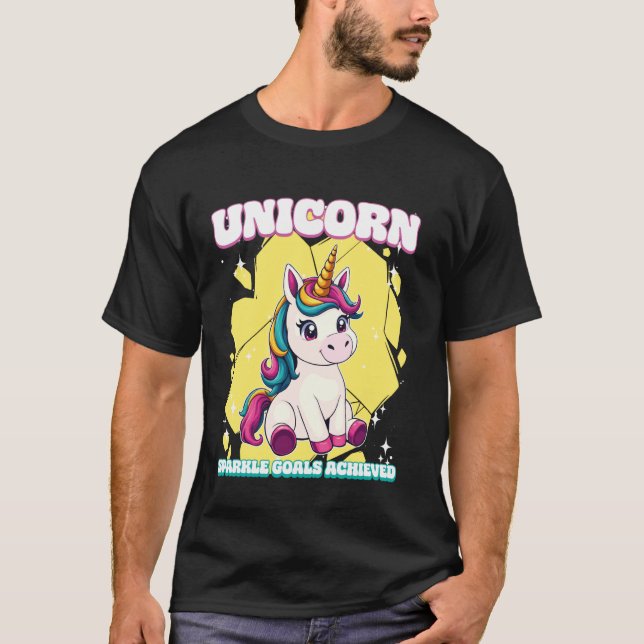 T-shirt Licorne Objectifs Étincelle Réalisés Licorne (Devant)