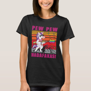 T-shirt Licorne Pew Pew Madafakas  Licorne Vintage