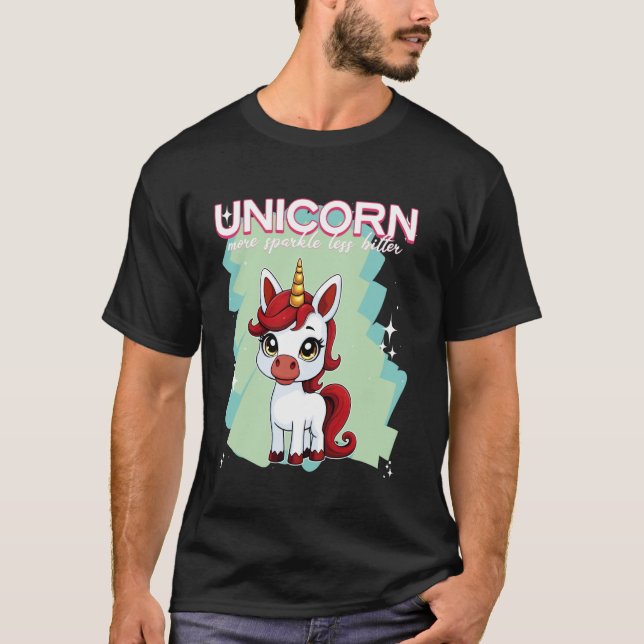 T-shirt Licorne Plus d'Éclat Moins d'Amertume Licorne (Devant)