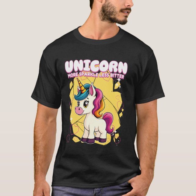 T-shirt Licorne Plus d'Éclat Moins d'Amertume Licorne  1 (Devant)