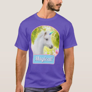 T-shirt Licorne Poney Blanc