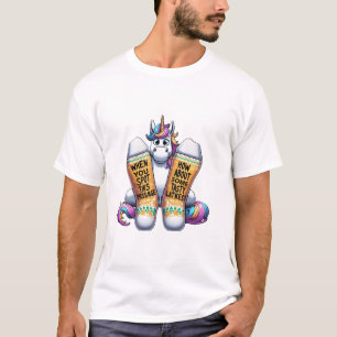T-shirt Licorne portant des chaussettes hommes femmes enfa
