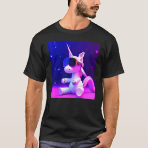 T-shirt Licorne portant des lunettes de réalité virtuelle