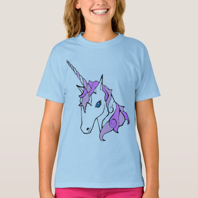 T-shirt Licorne pourpre d'étincelle (Devant)