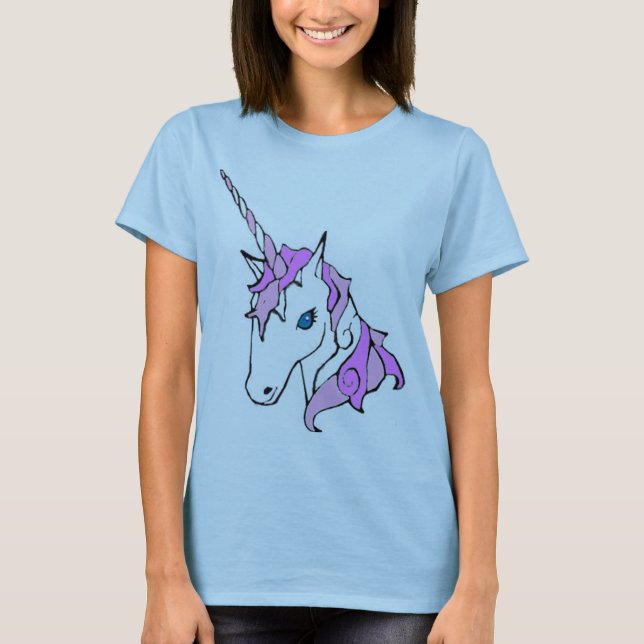 T-shirt Licorne pourpre d'étincelle (Devant)