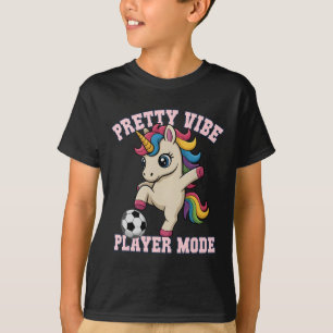 T-shirt Licorne Pretty Vibe Juste Fille Qui Aime Foot Mod