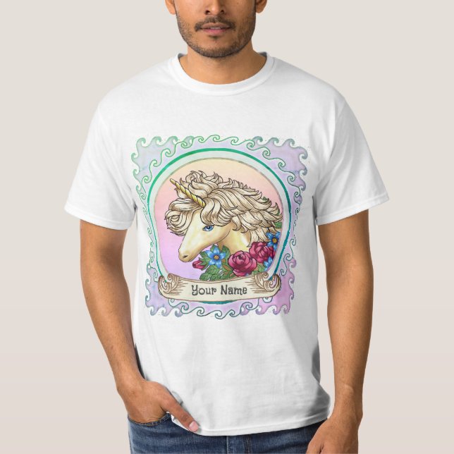 T-shirt Licorne Rose  (Devant)