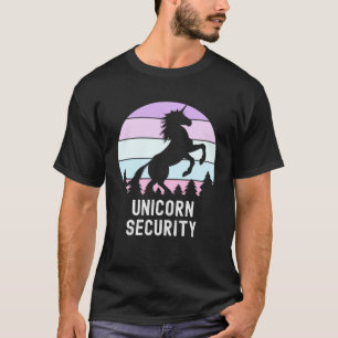 T-shirt Licorne Sécurité cheval rose amusant magique
