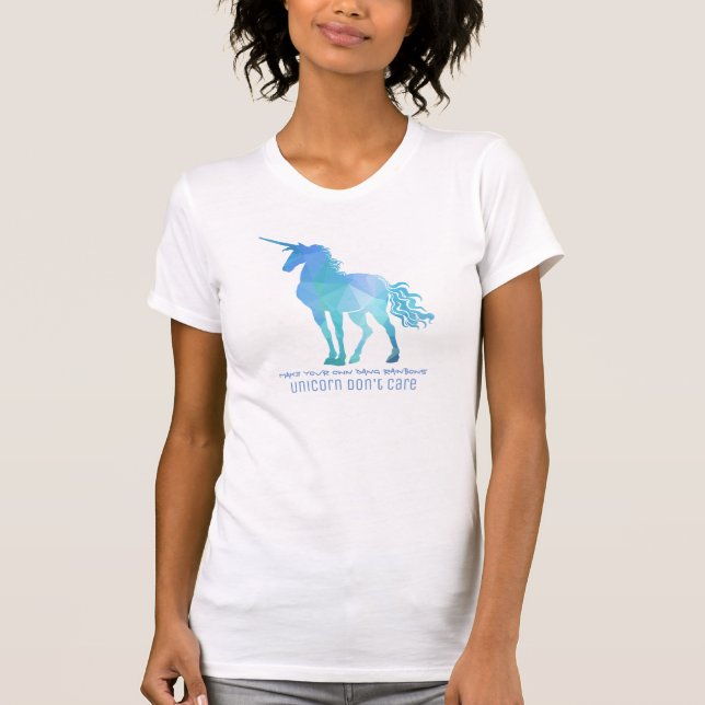 T-shirt Licorne s'en fiche (Devant)
