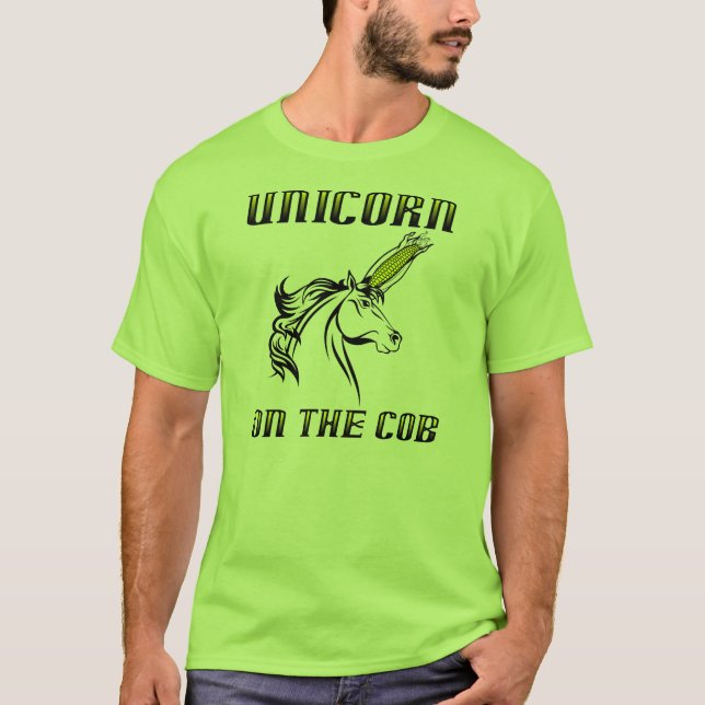 T-shirt Licorne sur l'épi de maïs (Devant)