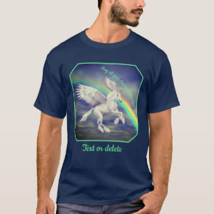 T-shirt Licorne sur les rêves de rêve arc-en-ciel Inspirat