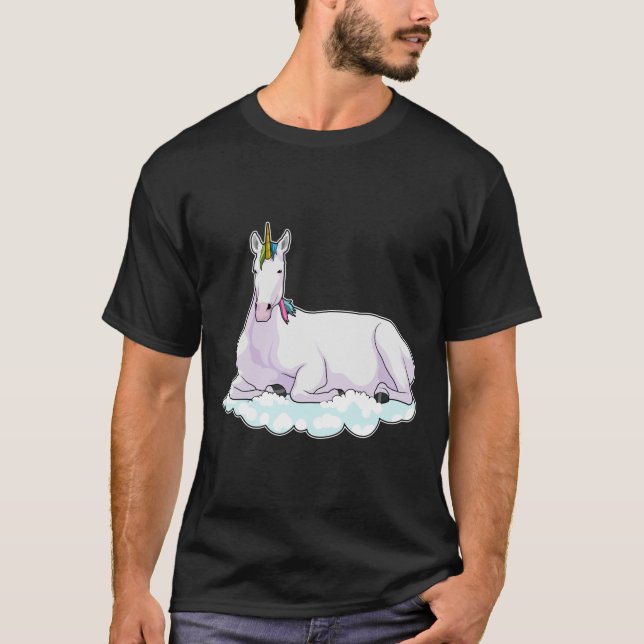 T-shirt Licorne sur un nuage (Devant)