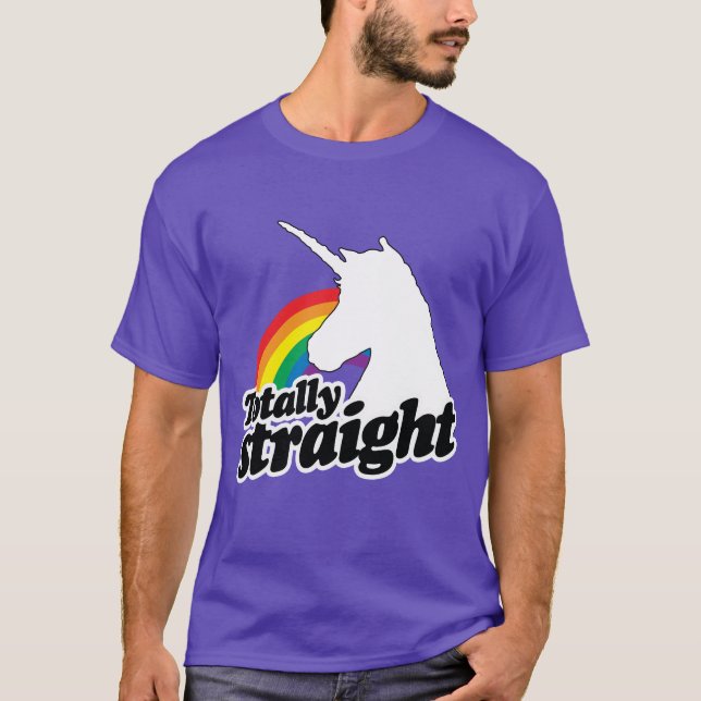 T-SHIRT LICORNE TOTALEMENT DROITE - BLANC - .PNG (Devant)