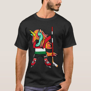 T-shirt Licorne verte Dabbing Hongrie Supporters de hockey