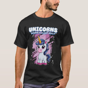 T-shirt Licornes Brillantes Dans Chaque Licorne De Royaume
