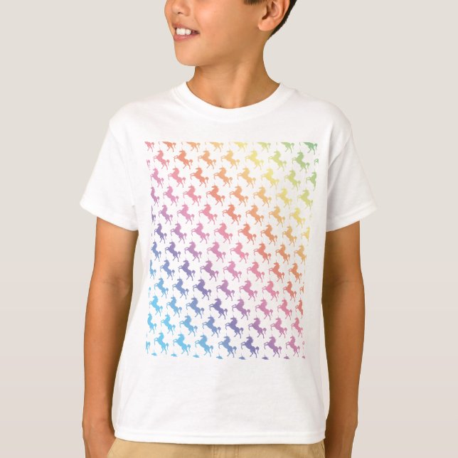 T-shirt Licornes d'arc-en-ciel (Devant)