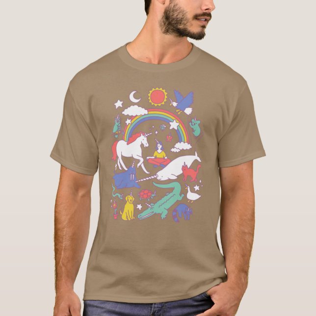 T-shirt Licornes vintage (Devant)