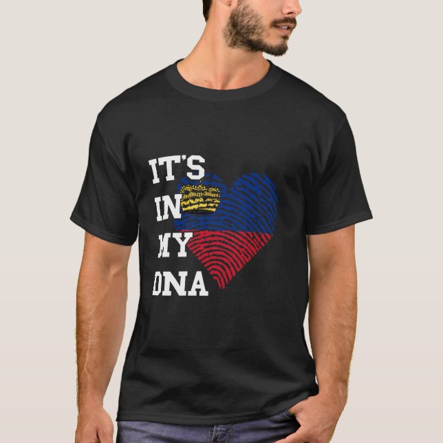 T-shirt Liechtenstein C'est Dans Mon Empreinte Digitale AD (Devant)