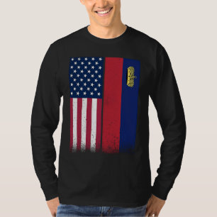 T-shirt Liechtenstein  Liechtensteinois Drapeaux Américain