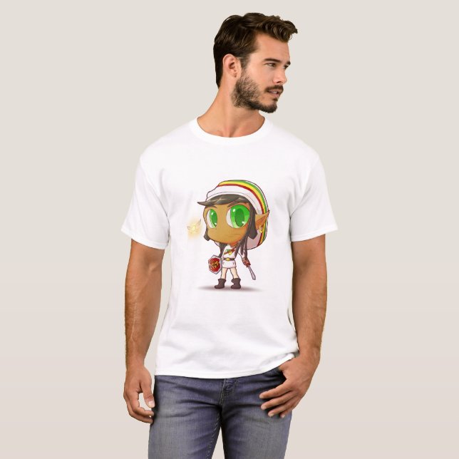 T-shirt Lien de Rasta - légende d'habillement de fiction (Devant entier)