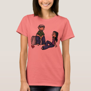 T-shirt Lien et de dentelle