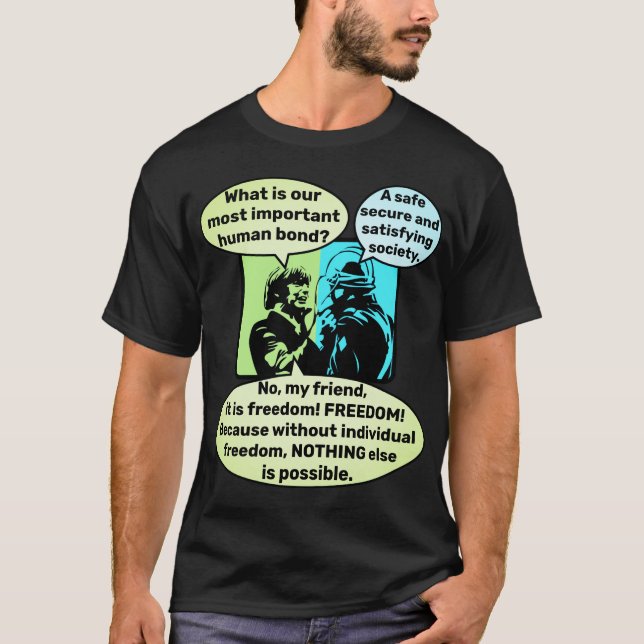 T-shirt Lien humain (sombre) (Devant)