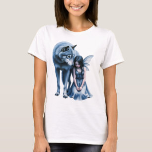T-shirt Lien sous la lune – Le loup et la fée gothique.  