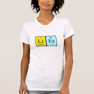 T-shirt Lies periodic table name shirt