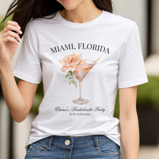 T-shirt Lieu de fête personnalisé Cocktail Blush