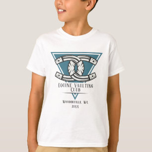 T-shirt Lieu d'équitation personnalisé Nom de la date
