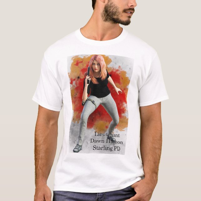 T-shirt Lieutenant Dawn Hudson feu de fond (Devant)