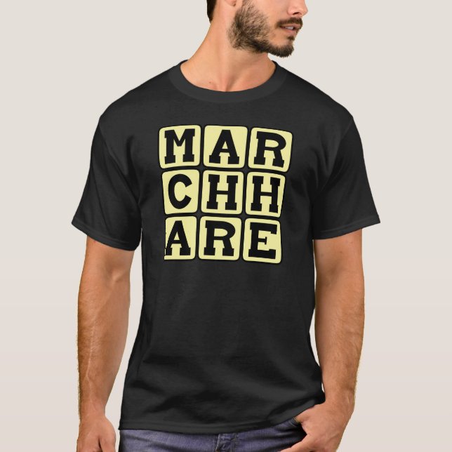 T-shirt Lièvre de Mars, Lapin de Pâques (Devant)
