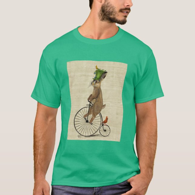 T-shirt lièvre de mars sur Penny Farthing 3 (Devant)