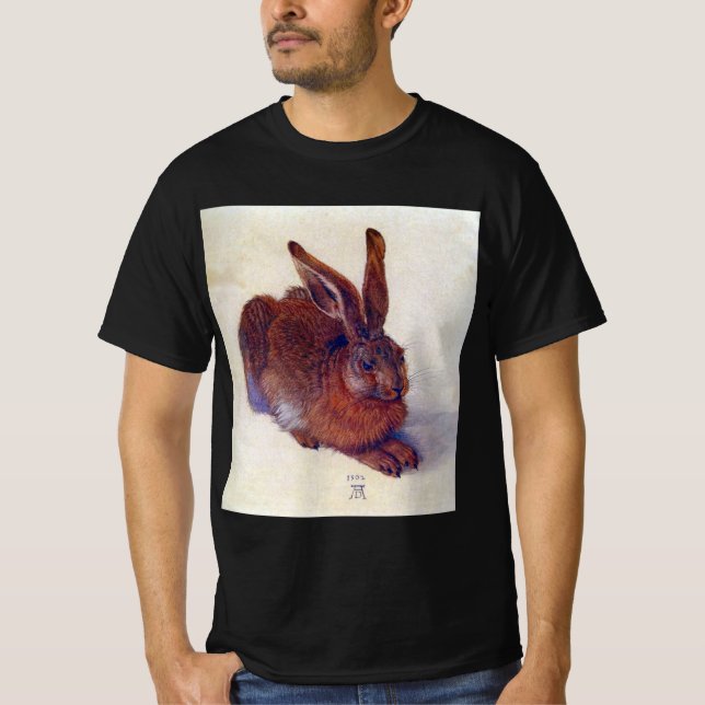 T-shirt Lièvre jeune par Albrecht Durer, Art Renaissance (Devant)