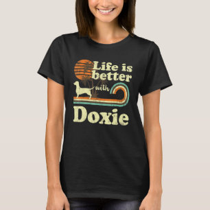 T-shirt Life Better Doxie Dachshund Weenie Vintage Chien M