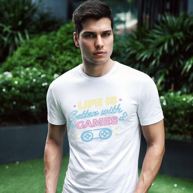 T-shirt Life Better Gaming Qoute (Créateur téléchargé)