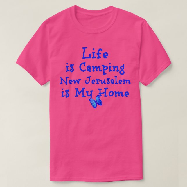 T-shirt LIFE CAMPING NEW JERUSALEM EST MA MAISON Nikki (Design devant)