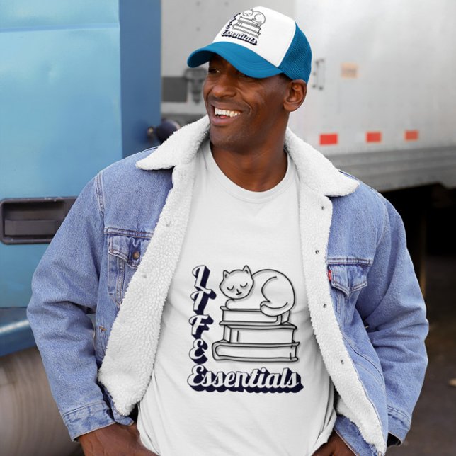 T-shirt LIFE Essentials Word Art | Amateurs de livres et d (Créateur téléchargé)