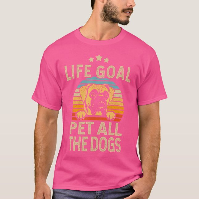 T-shirt Life Goal Animaux Tous Les Chiens Boxer Boxer Cade (Devant)