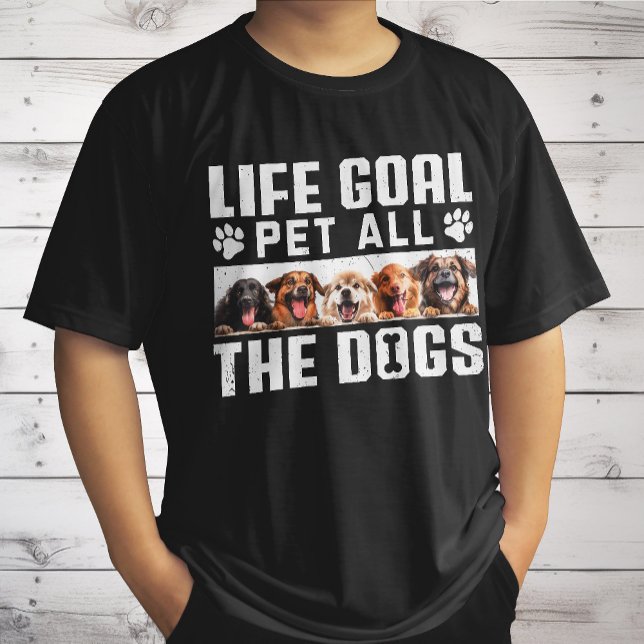 T-shirt Life Goal Pet Tous Les Chiens Drôle Drôle Dire Amo (Créateur téléchargé)