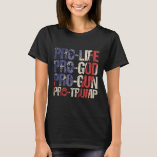 T-shirt Life God Gun Trump Usa réélit Donald Trump 2020