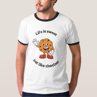 T-shirt Life Happens, Chocolate Helps