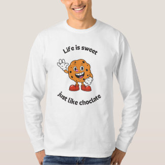 T-shirt Life Happens, Chocolate Helps