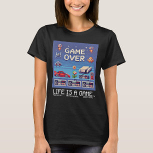 T-shirt Life Is A Game.. : Game Over (fille joueuse)