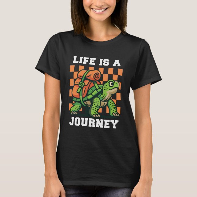 T-shirt Life Is A Journey Women Black (Devant)