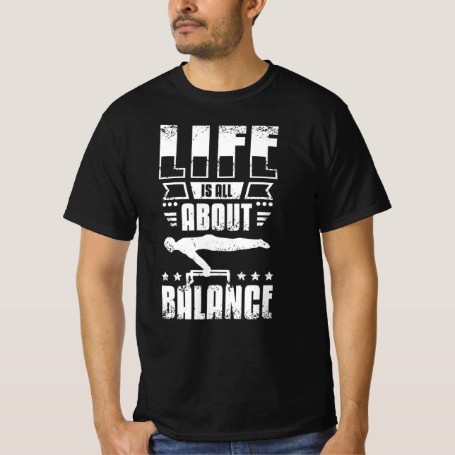 T-shirt Life is all about balance Calisthenics (Devant)