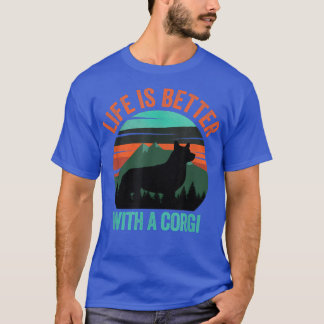 T-shirt Life Is Better With A Corgi Vintage Distressed 748