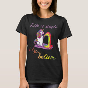 T-shirt Life is simple - eat sleep