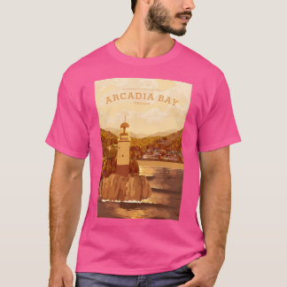 T-shirt Life Is Strange - Arcadia Bay Travel Poster (Sunse